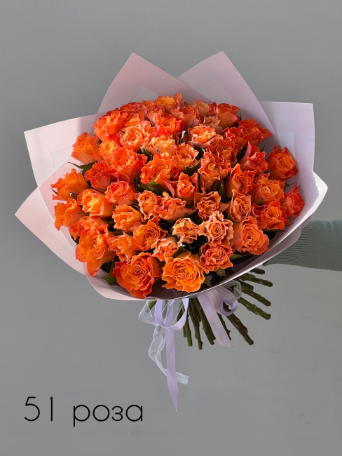 №538 - 51 оранжевая роза Кения