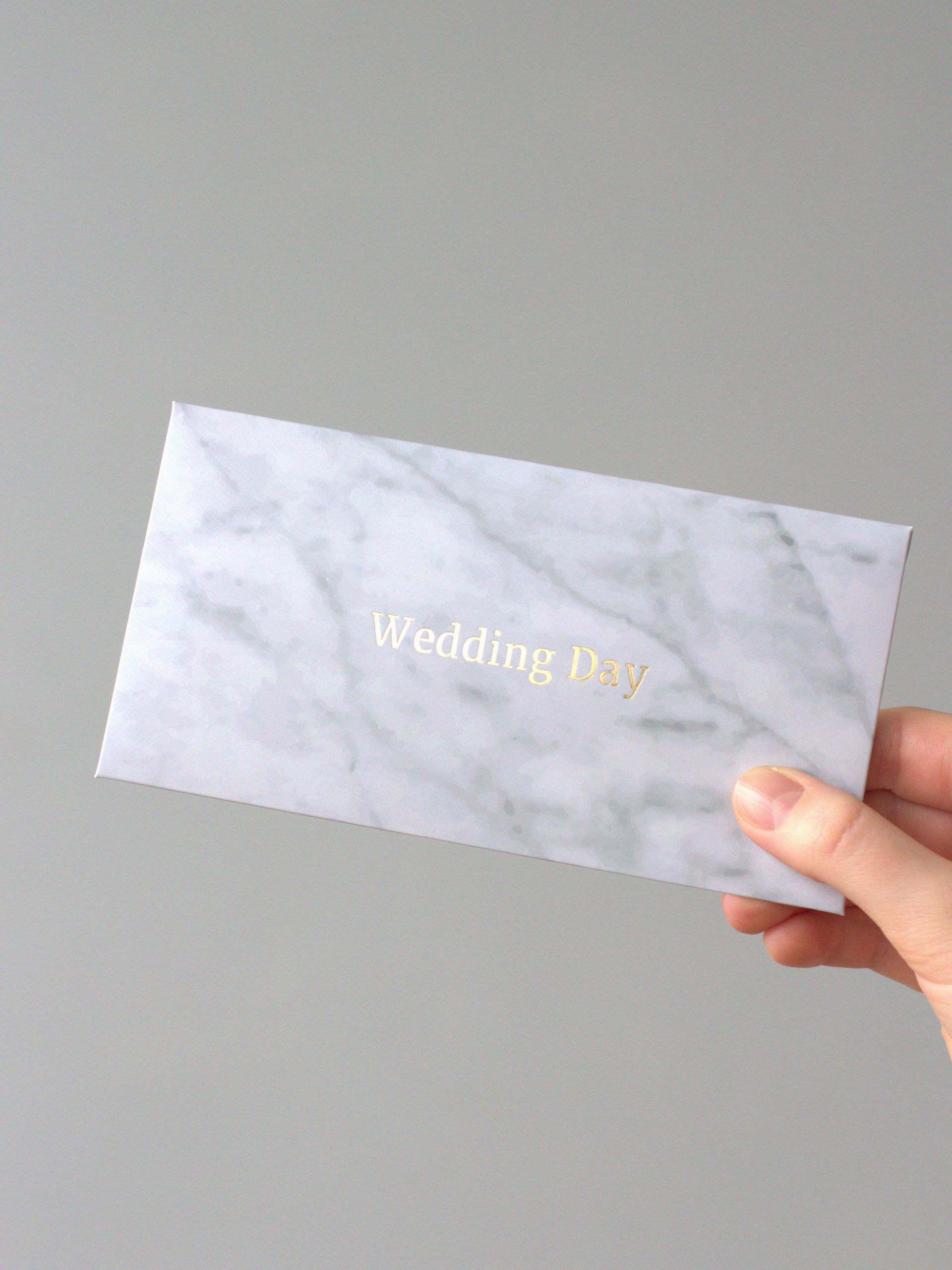 Конверт для денег "Wedding day" белый